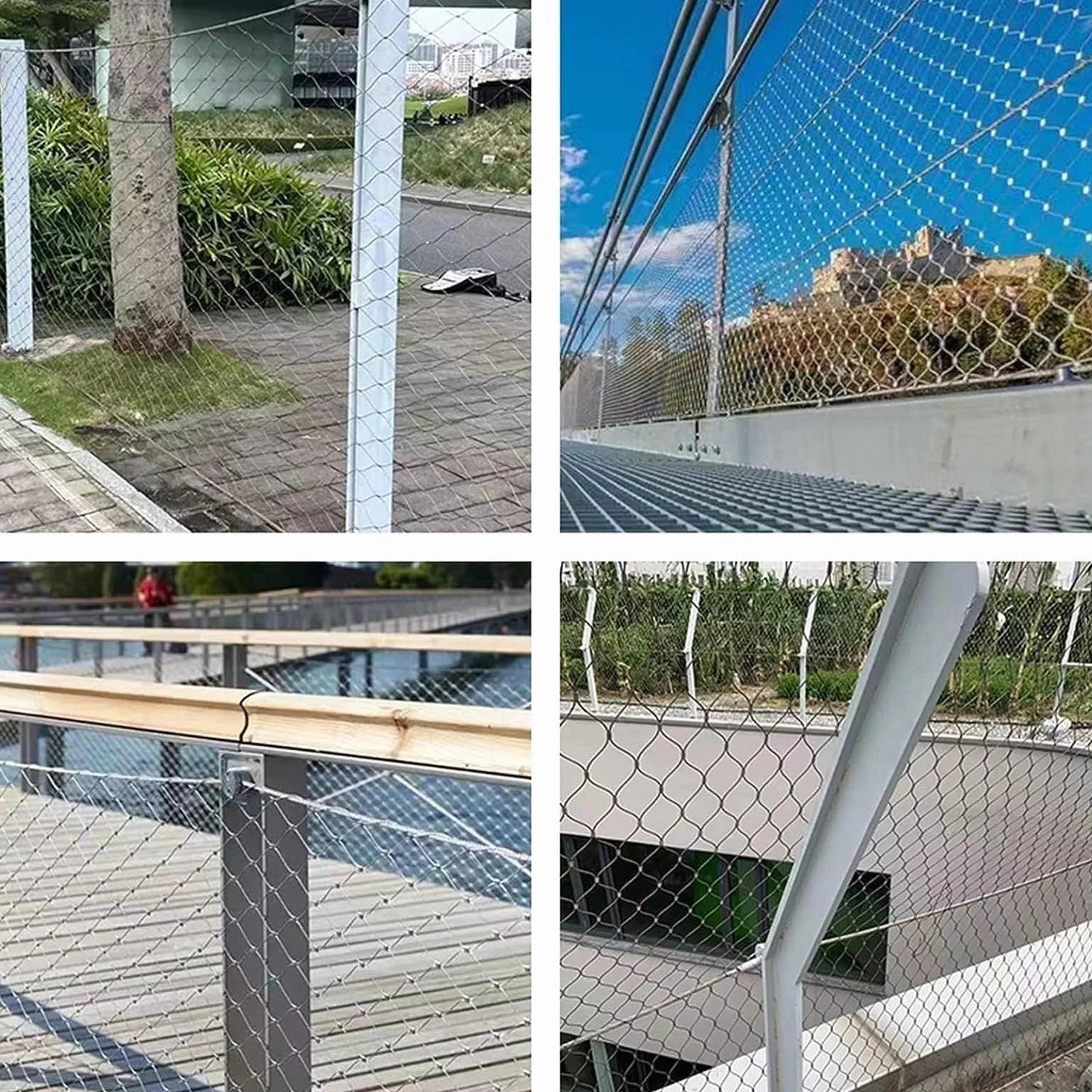 Siatka ze stali nierdzewnej 304, ogrodzenie ogrodowe na boisko do piłki nożnej, zoo, balkon, ochrona przed upadkiem, siatka ogrodowa na dużej wysokości, 10 cm, 1,5 mm, 0,8 x 1 m