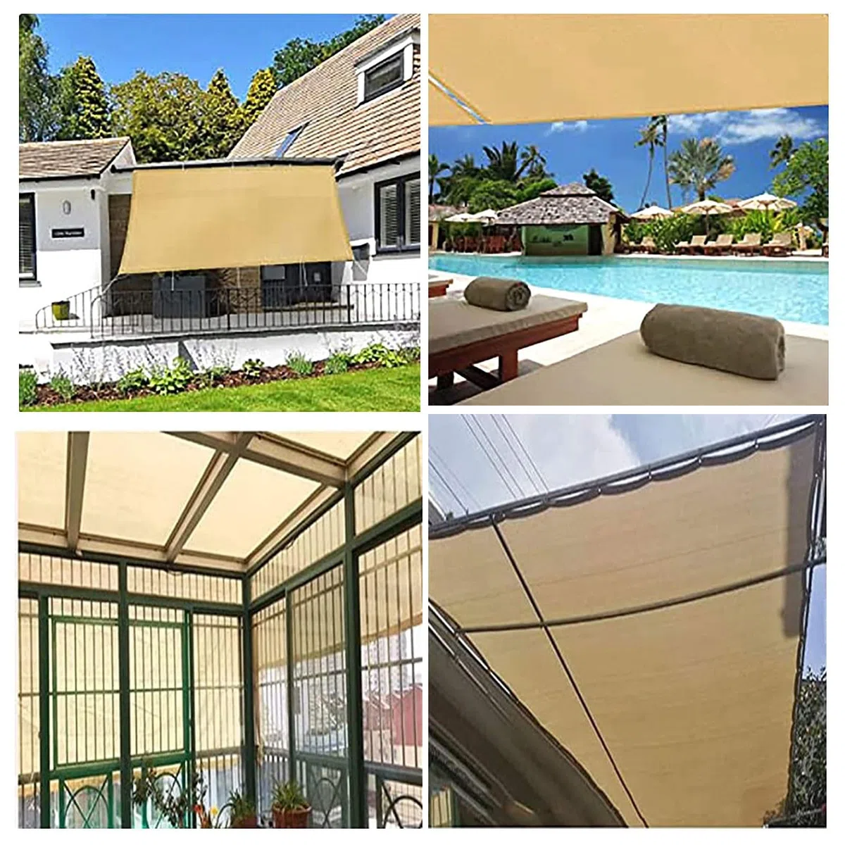 Żagiel przeciwsłoneczny 2.5 x 8 m HDPE 95% blok UV Parawan Altana Pergola z linkami montażowymi na Balkon Taras Ogród, Szary