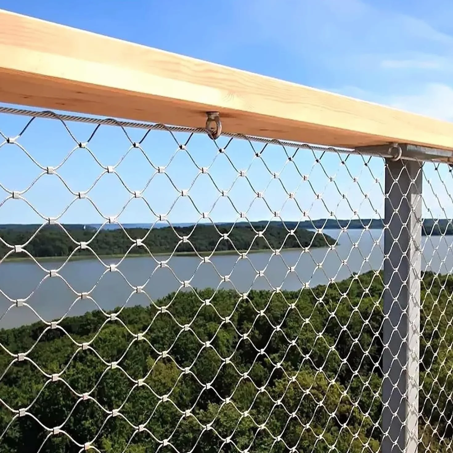 Siatka ze stali nierdzewnej 304, ogrodzenie ogrodowe na boisko do piłki nożnej, zoo, balkon, ochrona przed upadkiem, siatka ogrodowa na dużej wysokości, 10 cm, 1,5 mm, 0,8 x 1 m