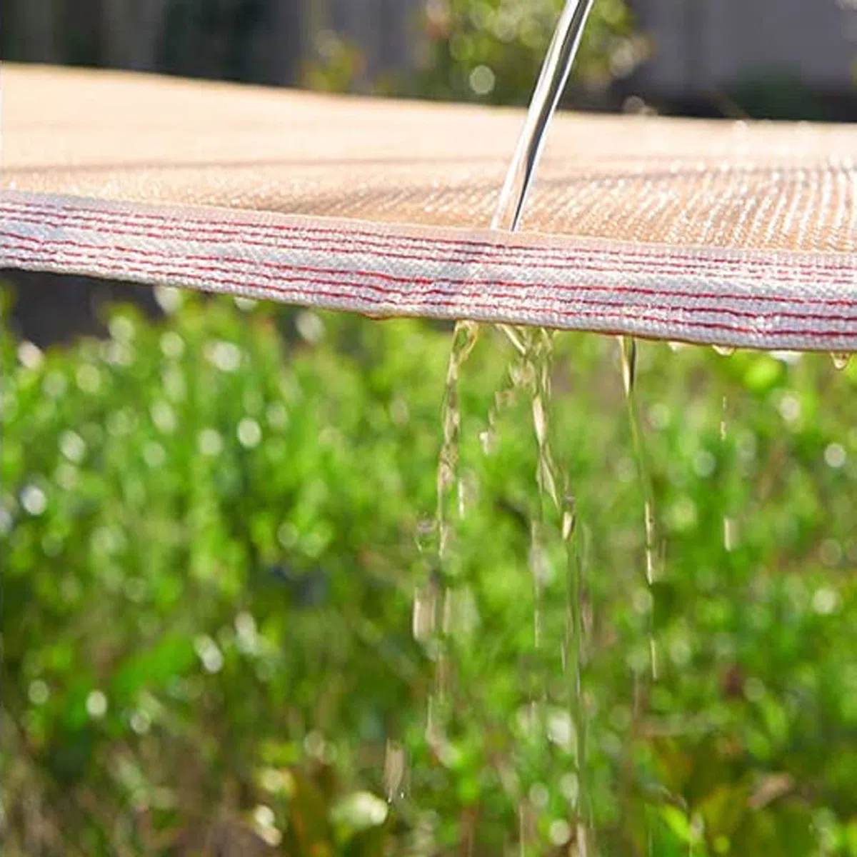 Żagiel przeciwsłoneczny 2.5 x 8 m HDPE 95% blok UV Parawan Altana Pergola z linkami montażowymi na Balkon Taras Ogród, Szary