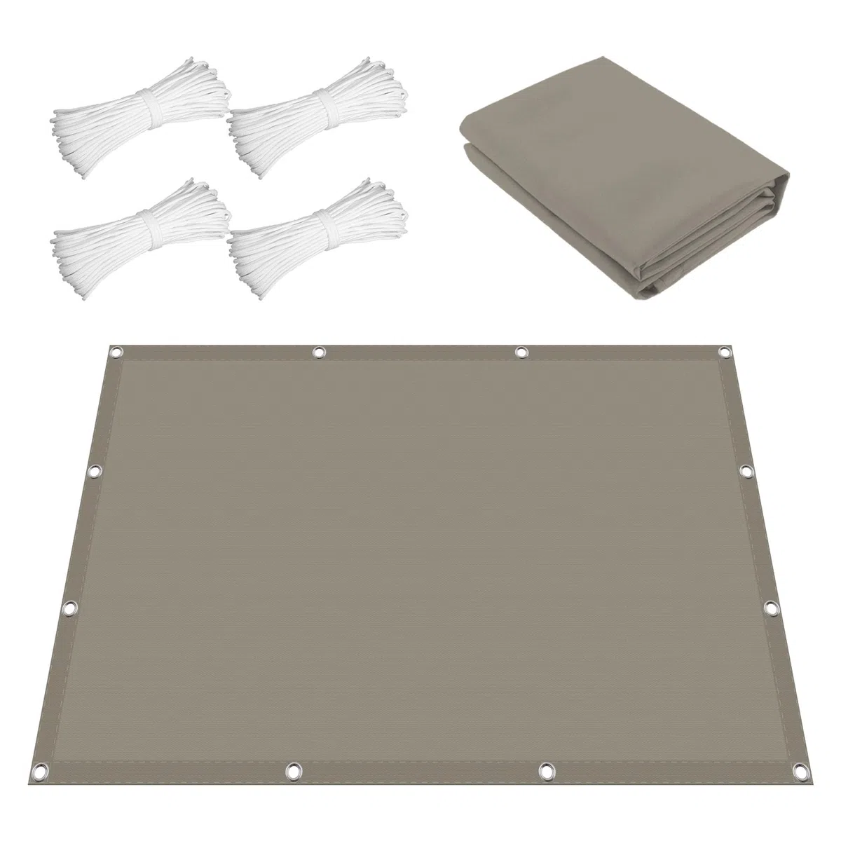 Wodoodporny Żagiel Przeciwsłoneczny 90 x 800 cm Prostokąt 98% Filtr Przeciwsłoneczny UV Wytrzymała Osłona Przeciwsłoneczna Z Linami I Przelotką Na Plażę Ogrodową Patio, Kolor ciemnoszary