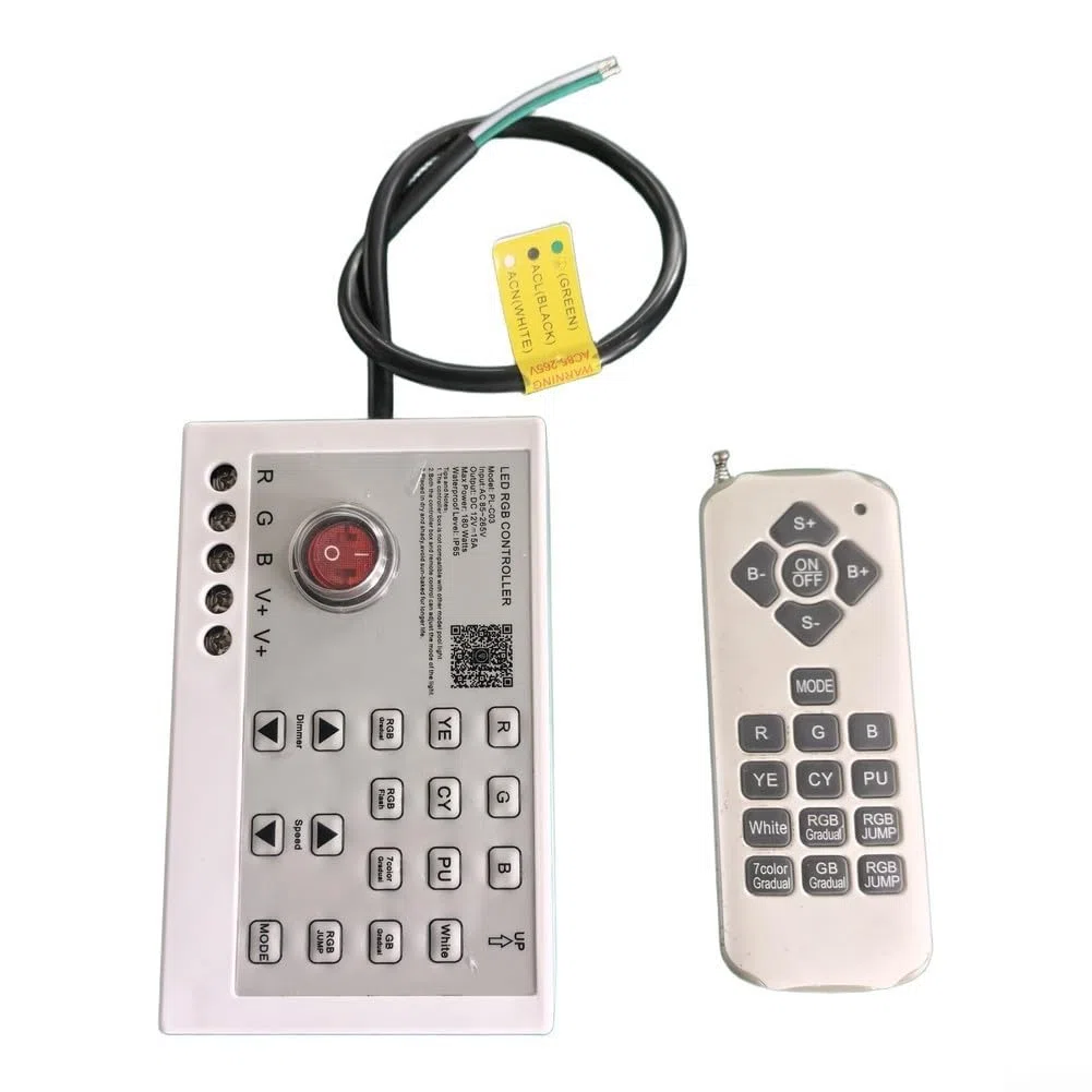 RGB LED oświetlenie basenowe 12 W DC 12 V IP68 wodoodporna lampa podwodna do wanny spa, wanny do masażu, stawu pływackiego z zestawem zdalnego sterowania (z kontrolerem)