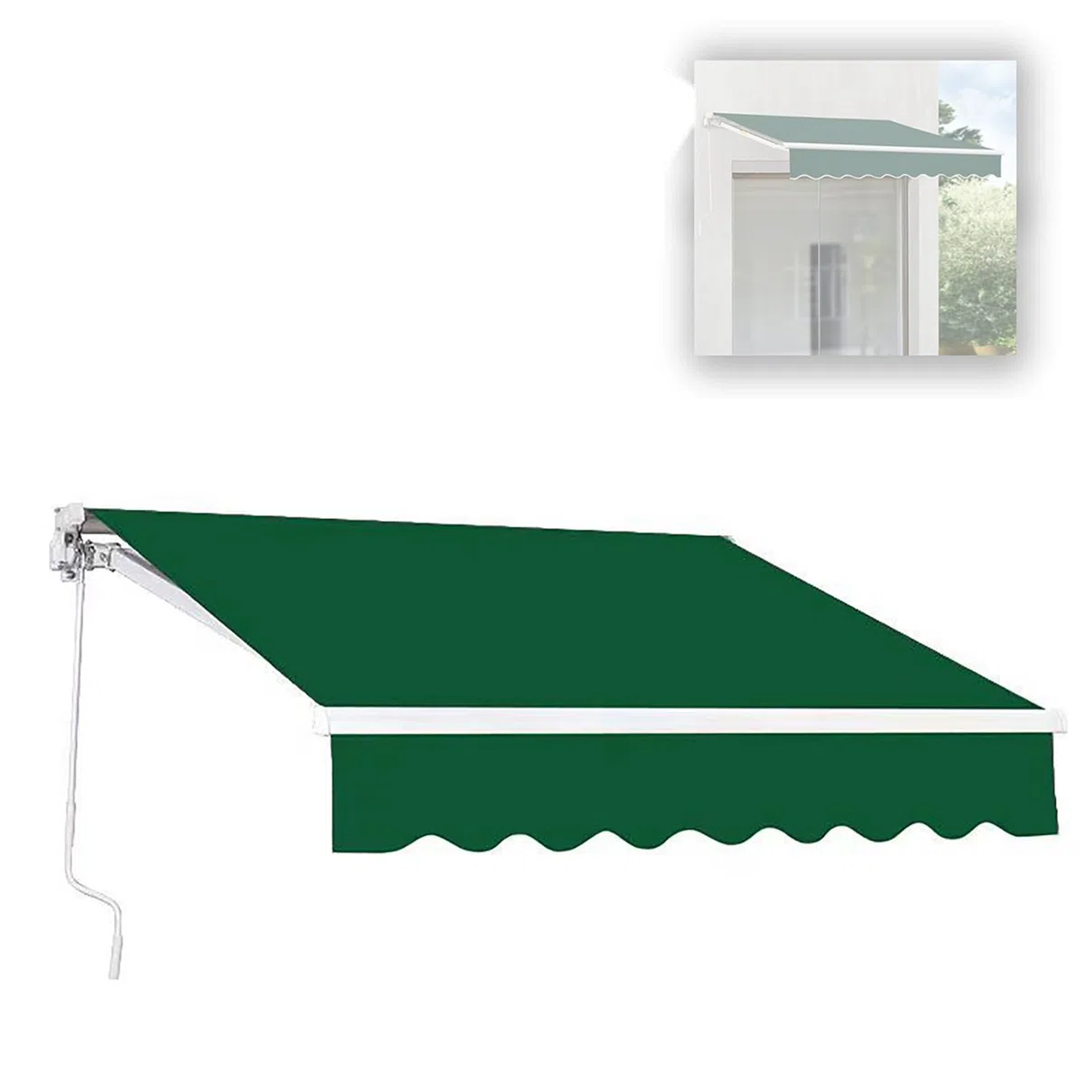 Wysuwana ręczna markiza do samodzielnego wykonania, 2 x 1,5 m, 2,5 x 2 m, 3 x 2,5 m, składana markiza z korbą ręczną, aluminiowa osłona przeciwsłoneczna, osłona przeciwsłoneczna z okuciami, do okien