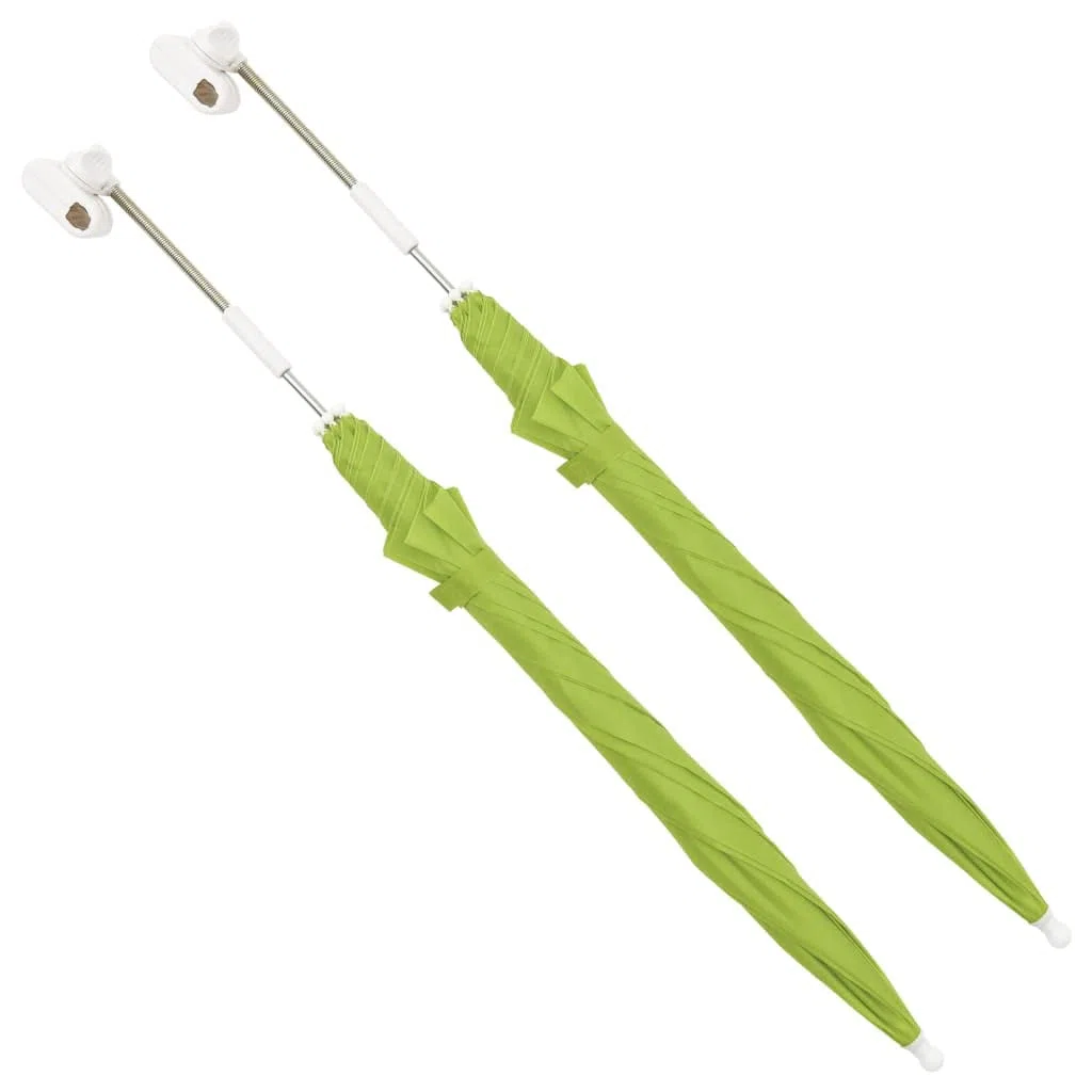 Parasol plażowy, wodoodporny, ochrona przed promieniowaniem UV, łatwy do otwierania i zamykania, ogrodowy parasol zewnętrzny, parasole kempingowe 2 szt., zielony, 105 cm