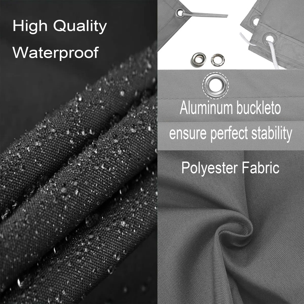 Patio Shade Sail 0.6 x 8 m with Free Ropes Gazebo Canopy Waterproof for Outdoors, Garden, Patio, Yard, Party, Biały