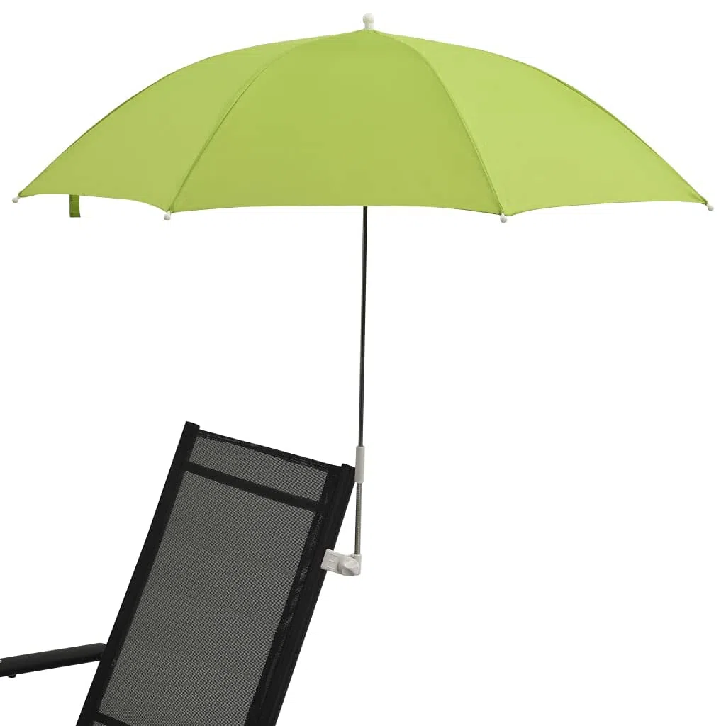 Parasol plażowy, wodoodporny, ochrona przed promieniowaniem UV, łatwy do otwierania i zamykania, ogrodowy parasol zewnętrzny, parasole kempingowe 2 szt., zielony, 105 cm